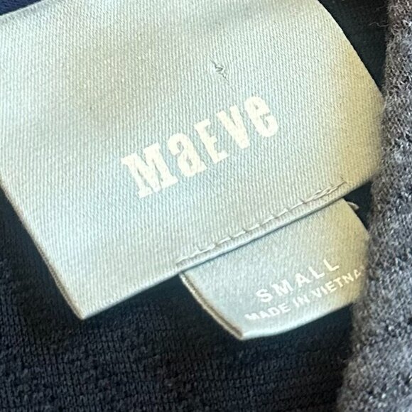 Maeve Anthropologie Ludlow Grey Quilted Dress Navy A-Line Size Small Women's - Picture 10 of 11